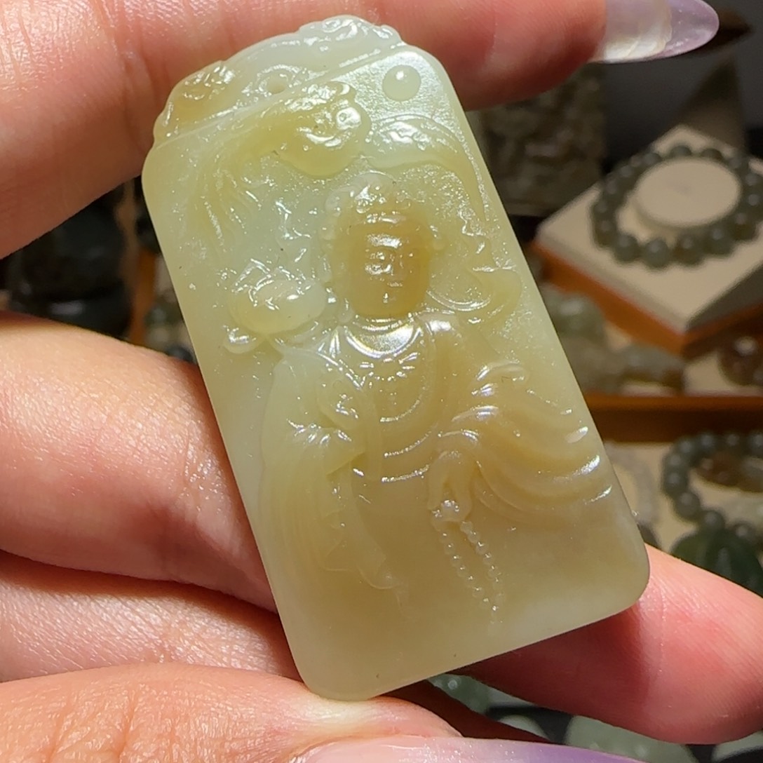 和田玉颈饰未镶嵌拍*赵