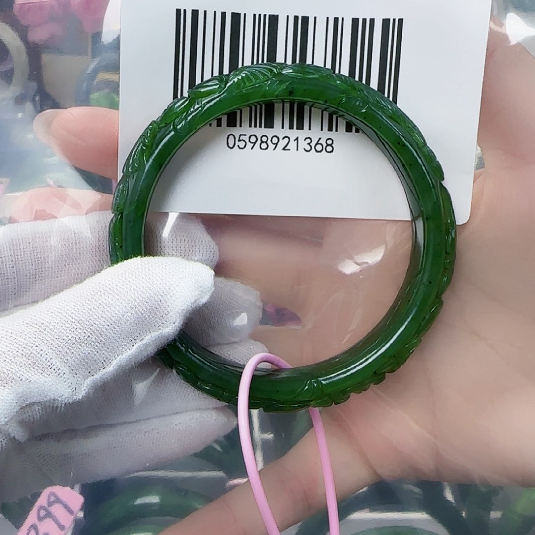 和田玉（碧玉）手镯未镶嵌59