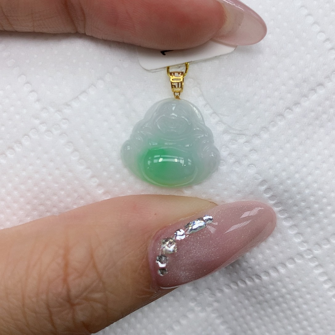 颈饰18K金镶嵌翡翠