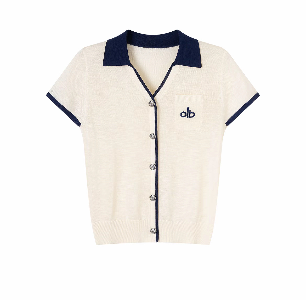 9371夏季新款撞色POLO领针织衫女薄款短袖T恤设计感小众百搭