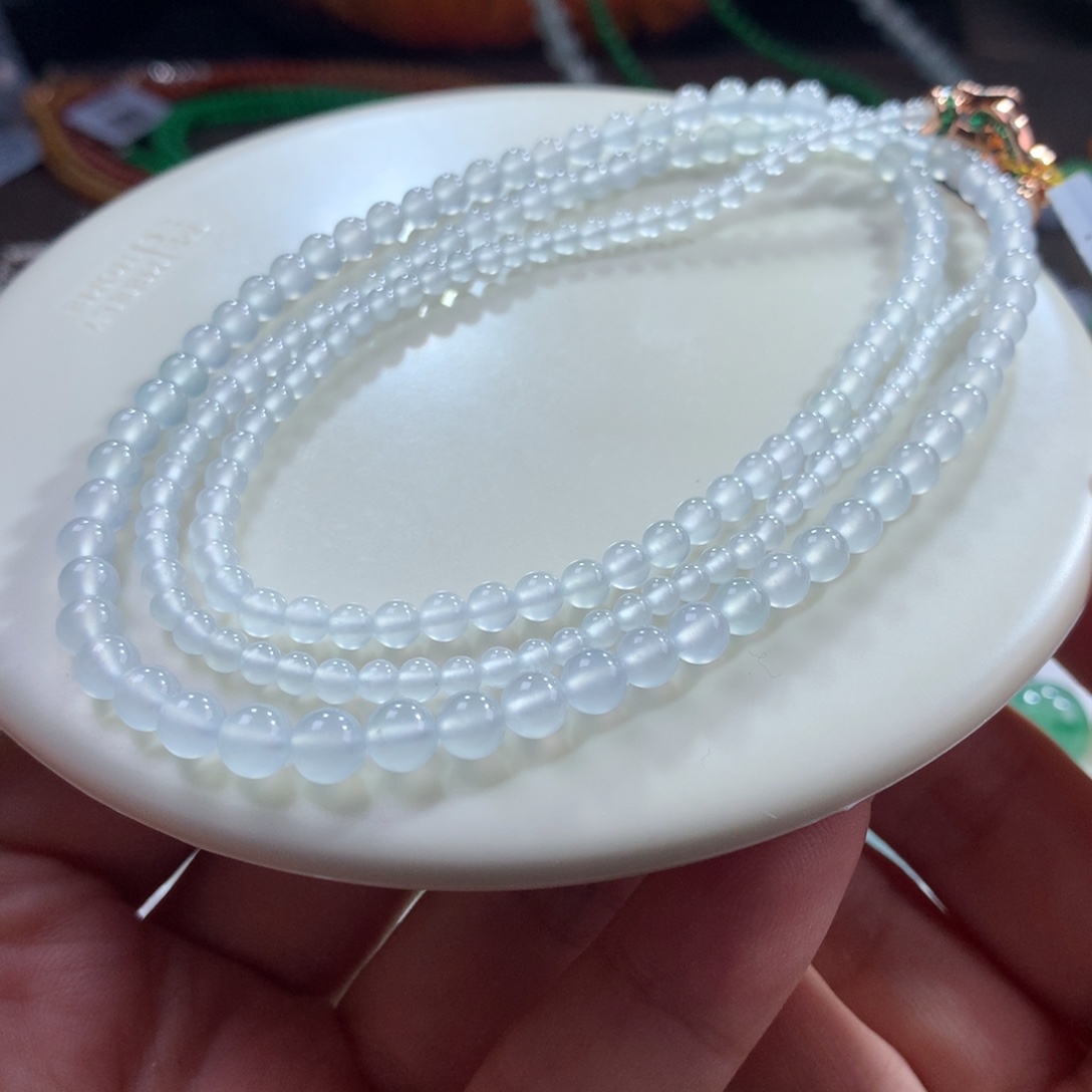 翡翠未镶嵌手链翡翠玻璃钢冰茅台白卡2.80～5.40+