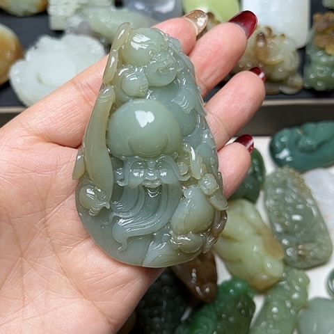 和田玉颈饰未镶嵌快****∽