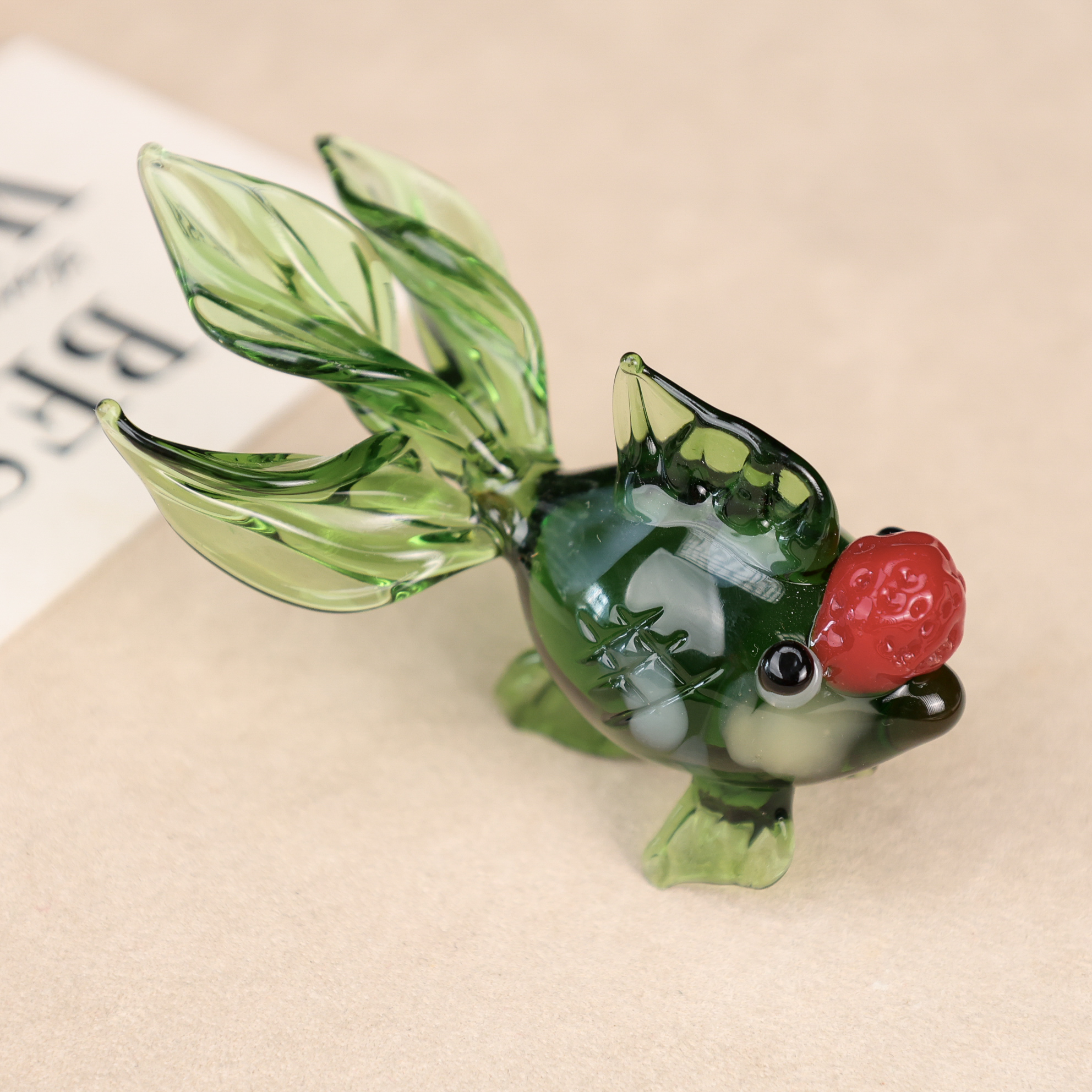 （两色可选）LZ5215金鱼琉璃小摆件装饰鱼缸