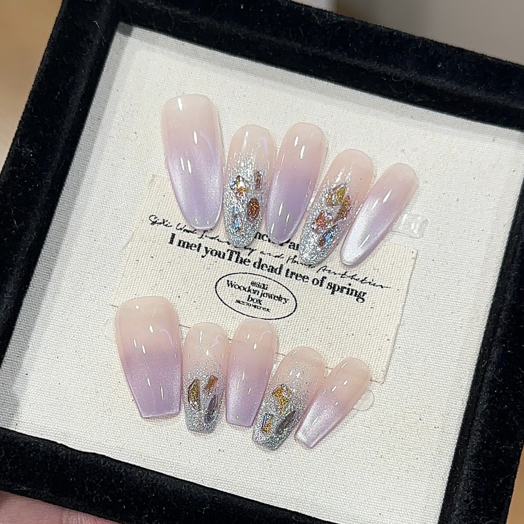 W.【紫色韵味】纯手工穿戴甲