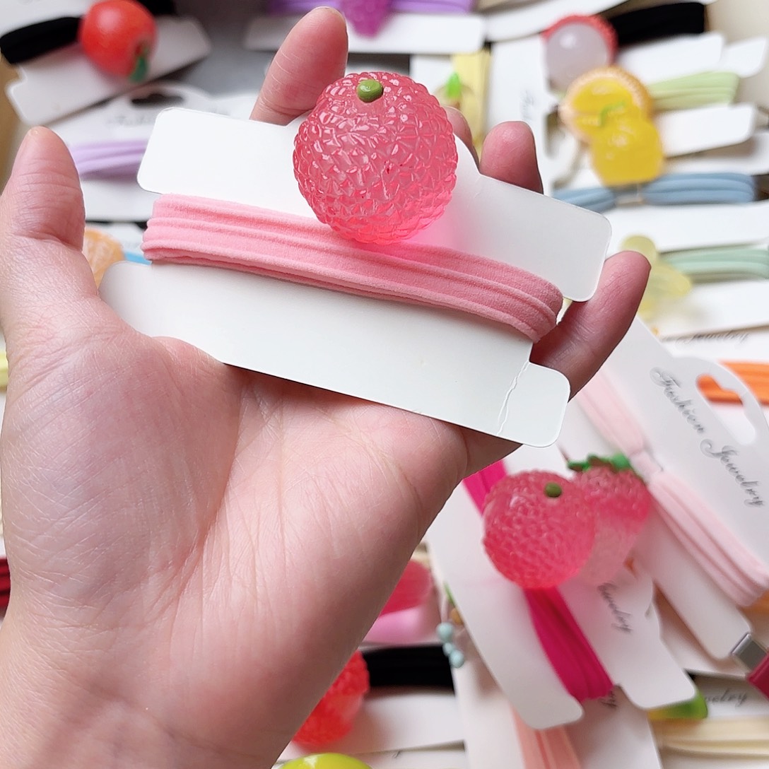 布艺非金属荔枝夜光发绳