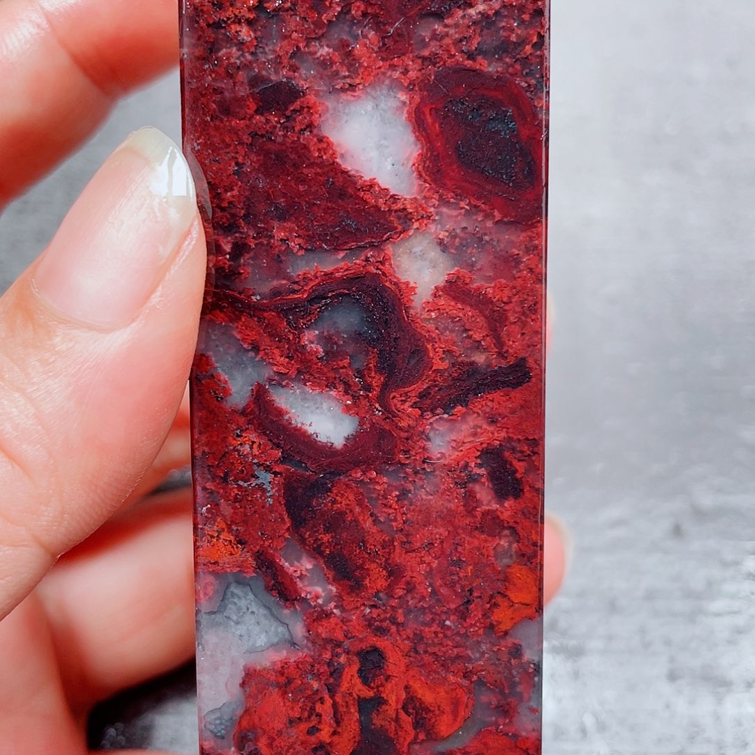 玉桂林鸡血玉印章镇尺15