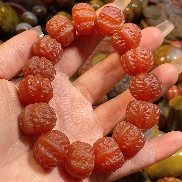 玛瑙/玉髓手链未镶嵌8****6
