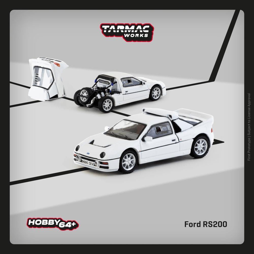 现货 TW 1:64 福特Ford RS200 可拆后盖 合金车模型Tarmac