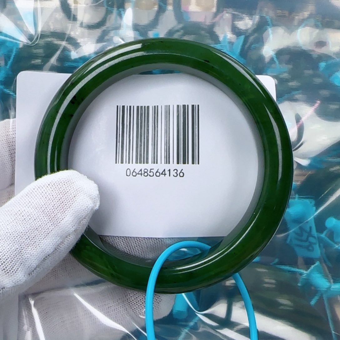 和田玉（碧玉）手镯未镶嵌包容57.2