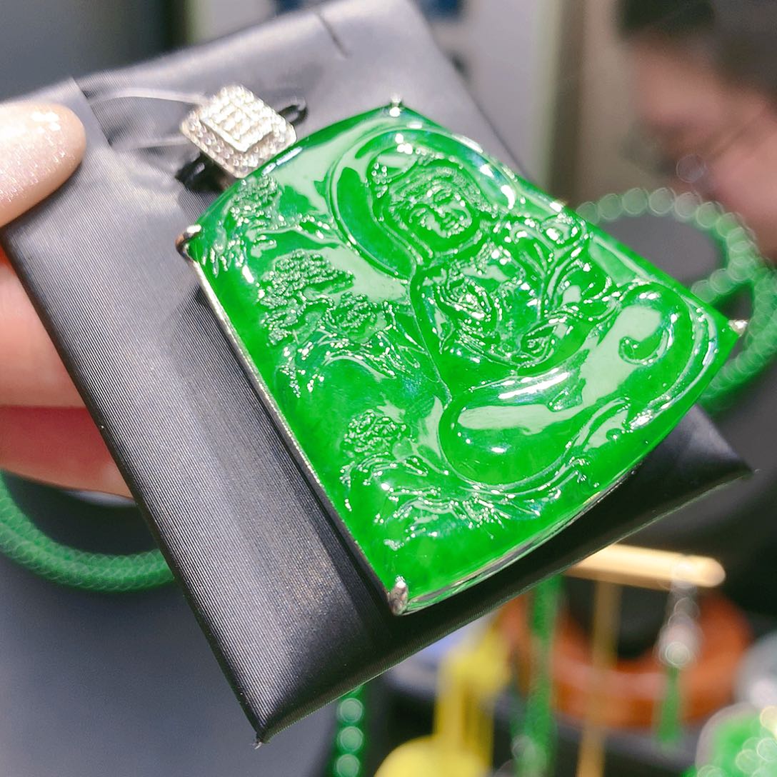 翡翠颈饰银S925镶嵌8甄选qj