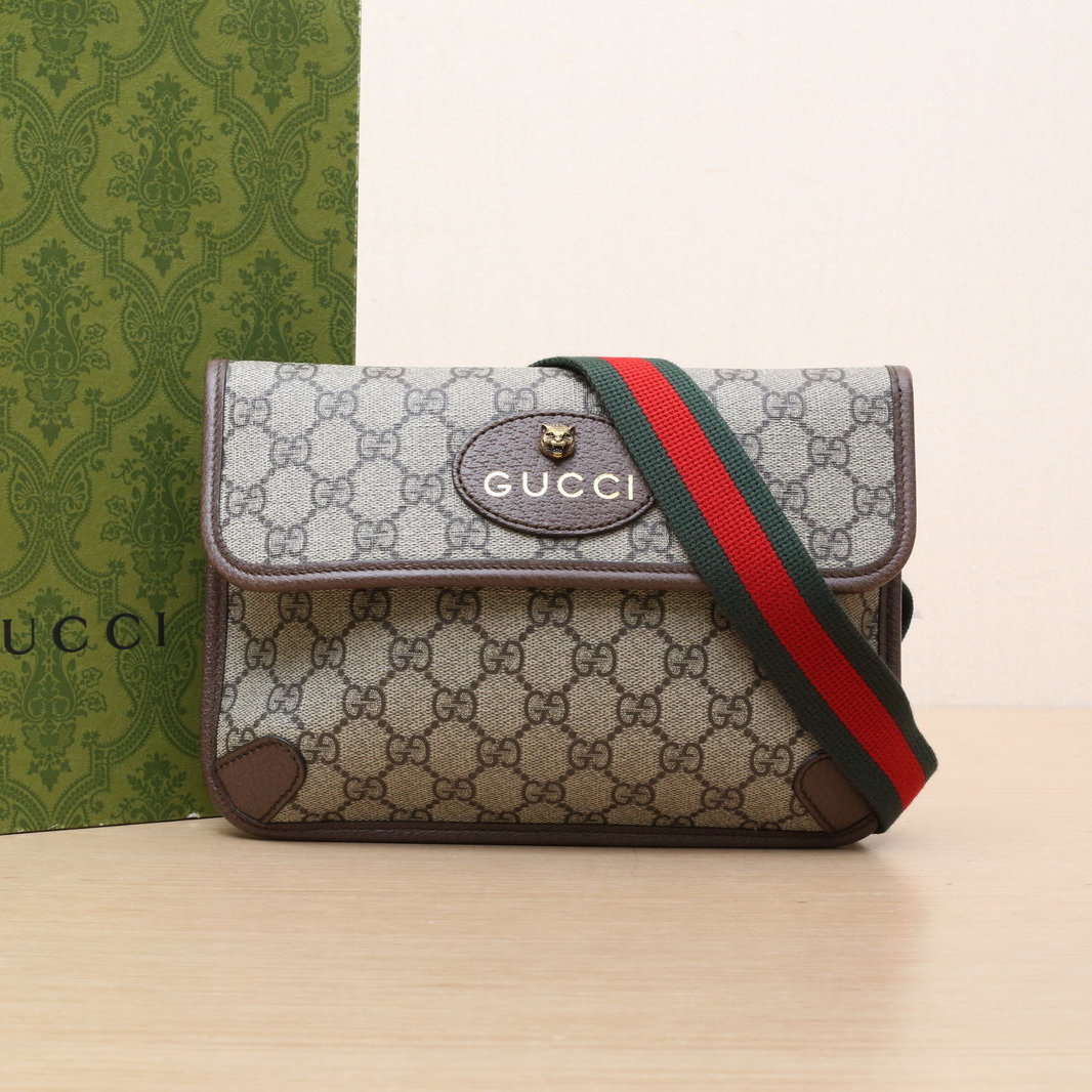 99新 GUCCI/古驰 【娇】Neo Vintage 虎头 腰包 401157