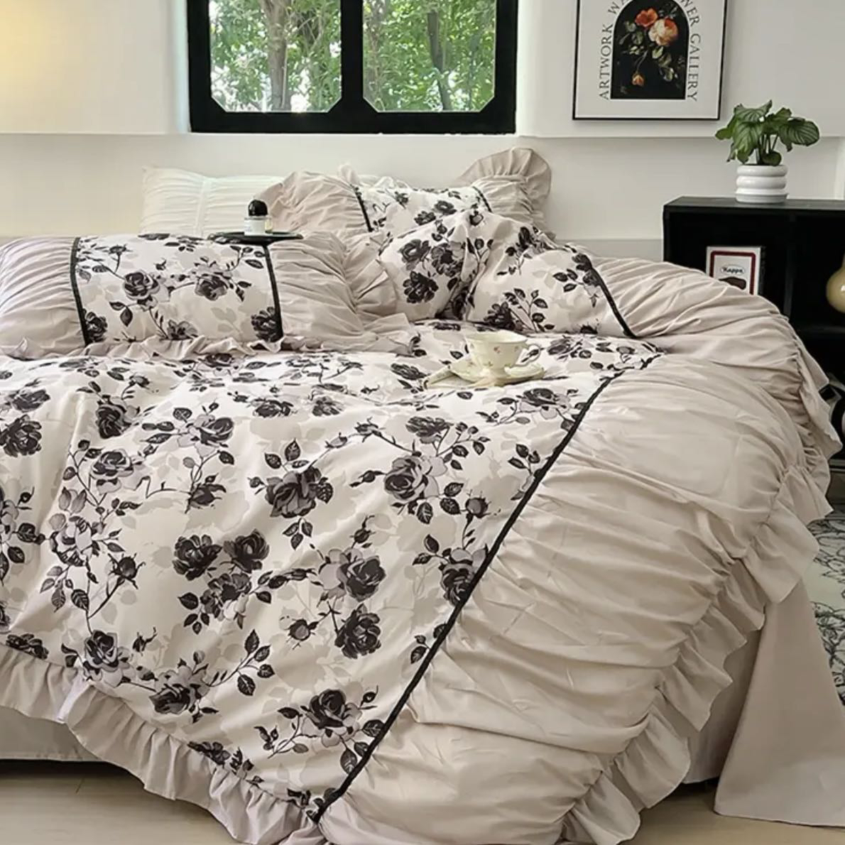 【新疆包邮】新款床品套件床上用品法式被套四件套网红少女心公主风