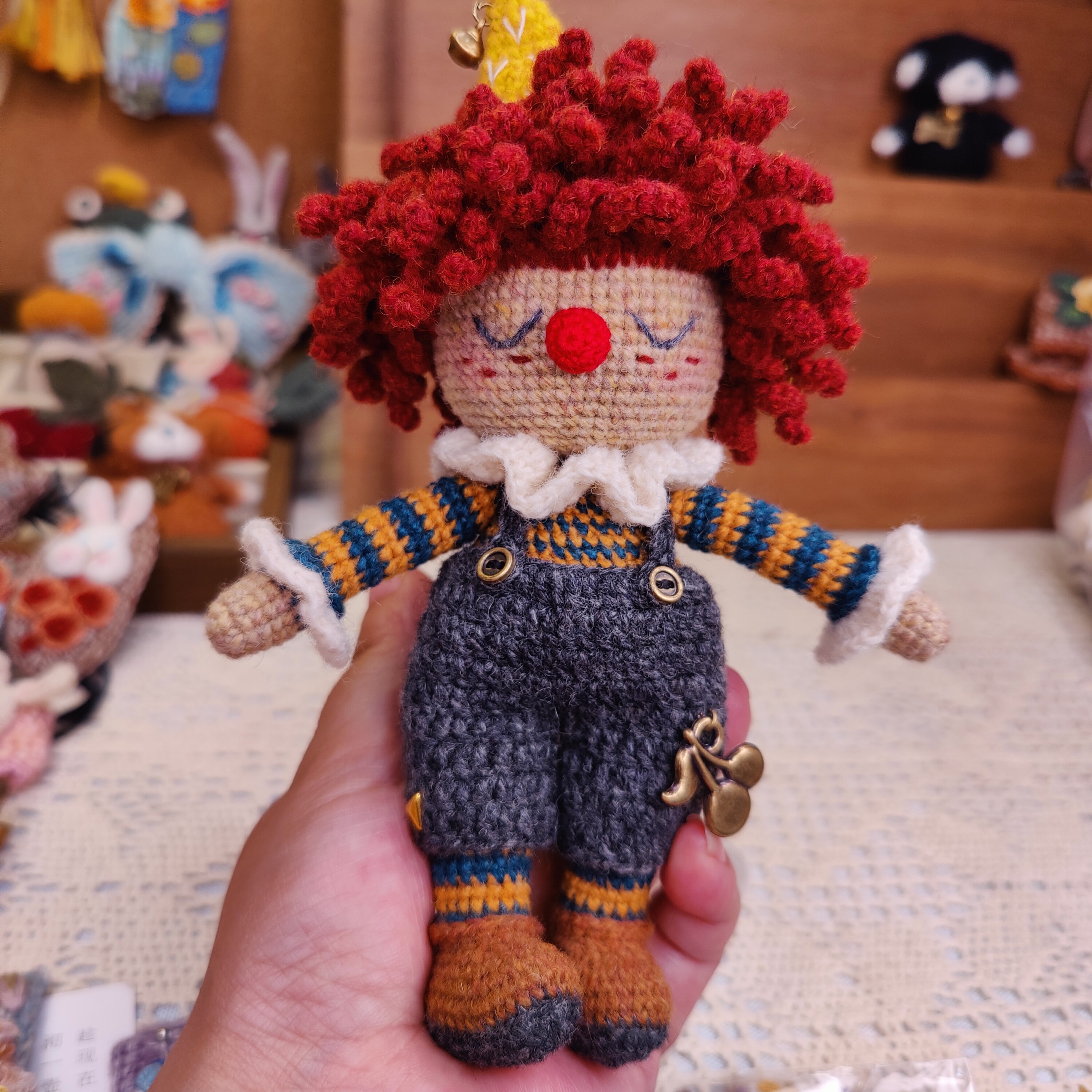 毛线手工diy钩织创意小丑娃娃玩具送女友宝宝礼物