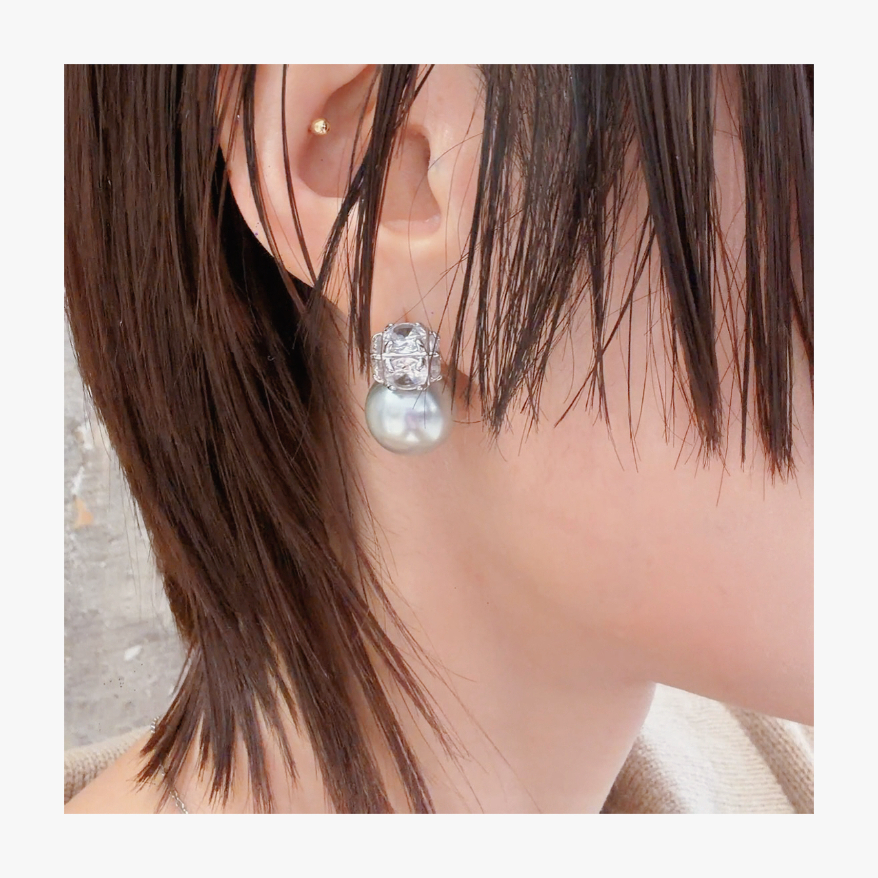 925银耳饰 LIS&AZ-精美珍珠耳饰XY120607