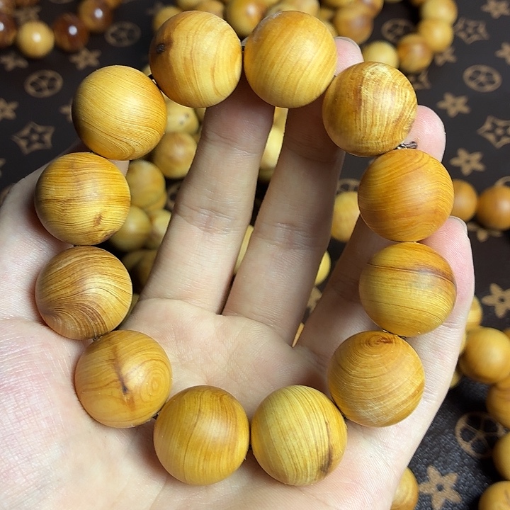 柏木（崖柏）手串/手链崖柏白泥膏20mm留疤