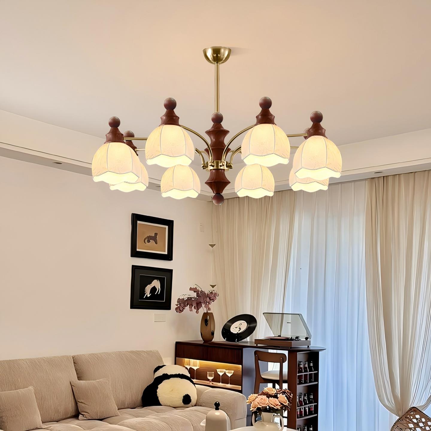 复古南洋风客厅主灯法式中古布艺大厅吸顶灯高级感新款卧室餐厅灯