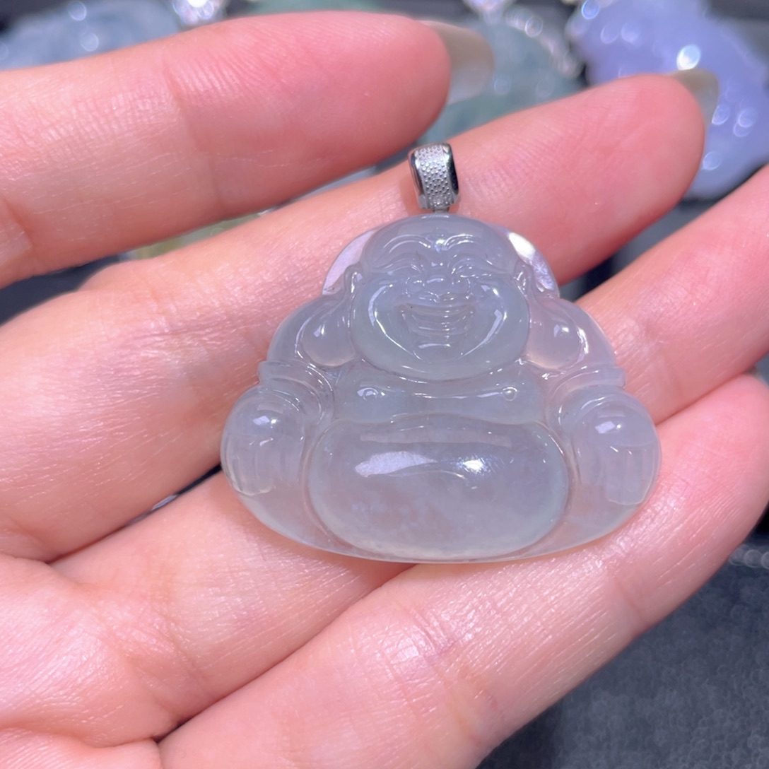 颈饰18K金镶嵌翡翠翡翠