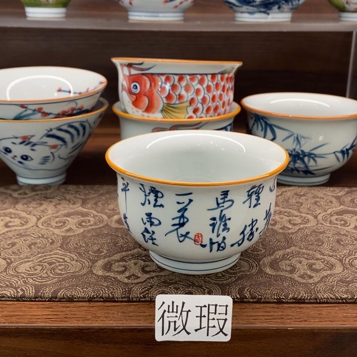 釉下老陶泥手工绘制