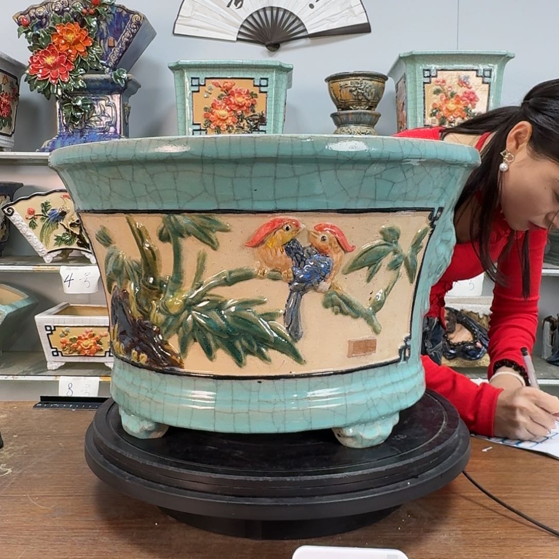 红陶我****晨石湾盆550