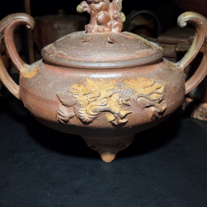 陶瓷藤原陶斋的备前烧香炉