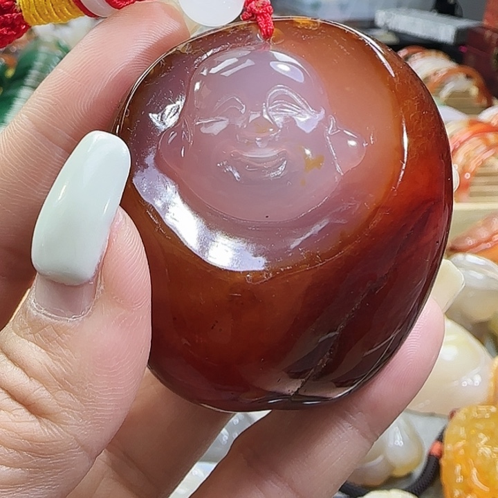 玛瑙/玉髓合金手把件