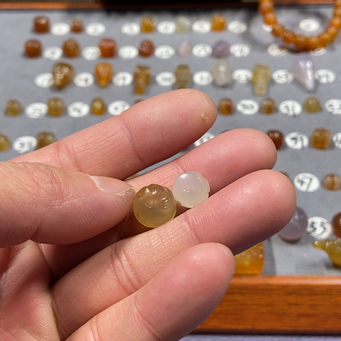 ****梦玛瑙/玉髓合金颈饰珠