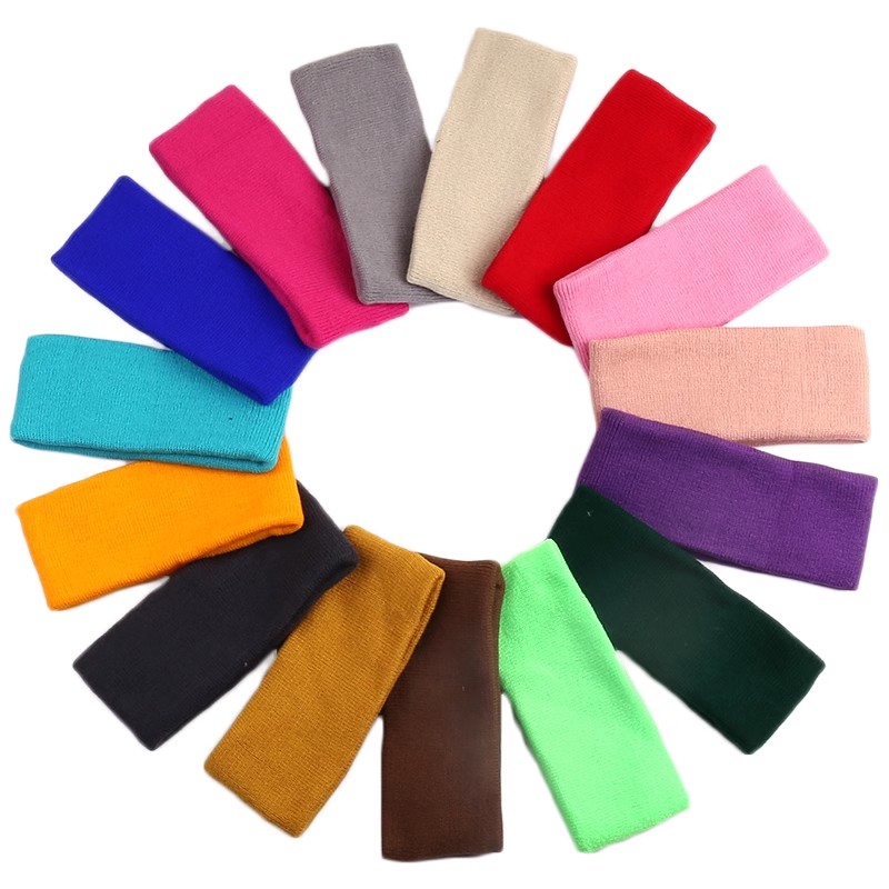 糖果色纯色ins束发带女网红洗脸头带运动发箍跑步宽边穿搭头饰