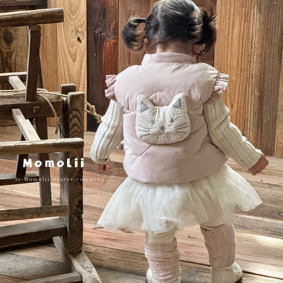 【100%正品茉茉哩】25秋冬新款  momoli粉色兔子羽马甲