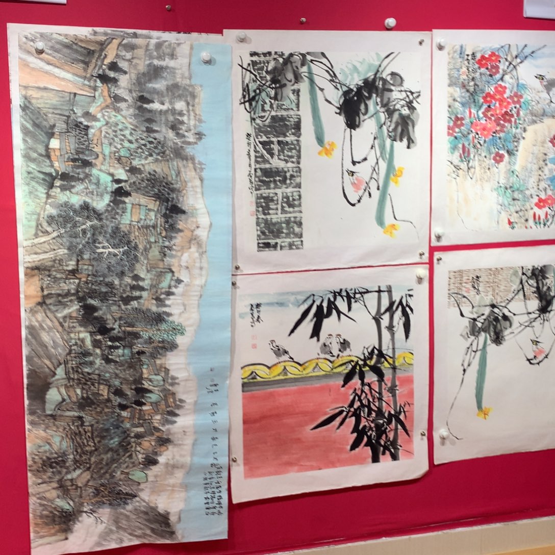 ****国画打包小六尺山水加四张花鸟