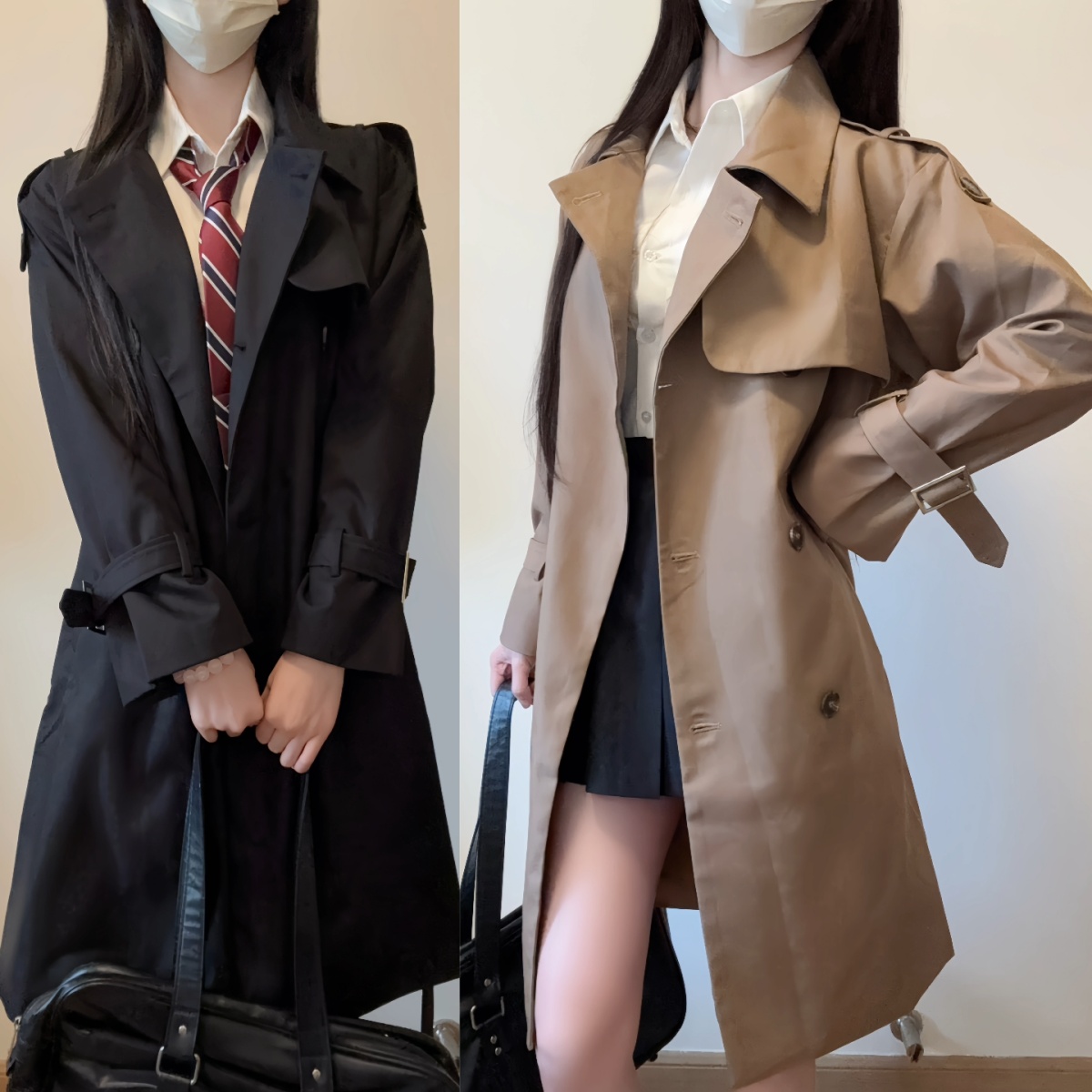 【风衣】大衣春秋洋气长款外套新款JK制服气质百搭英伦风御姐辣妹