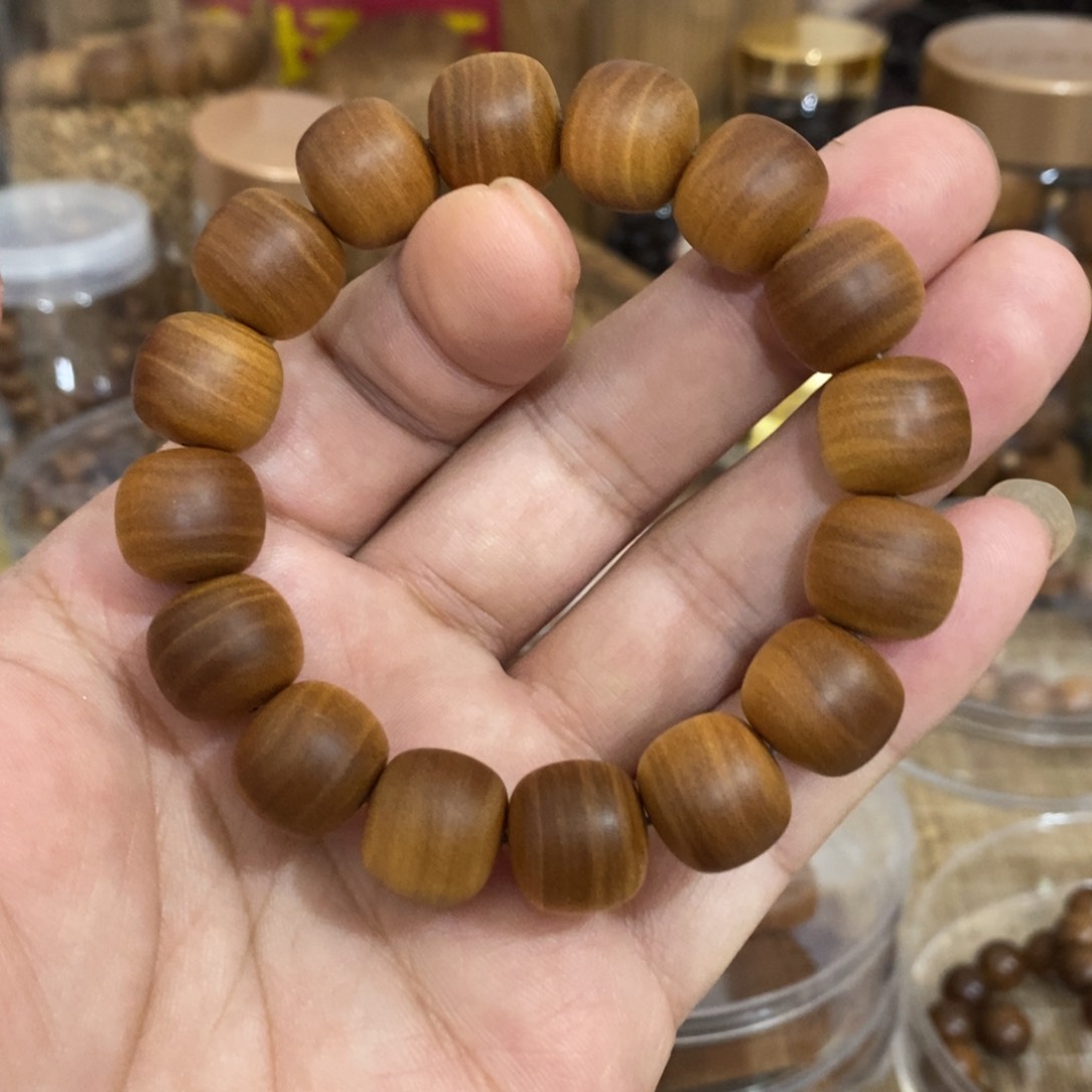 檀香木手串/手链老****j13-14横纹黑肉