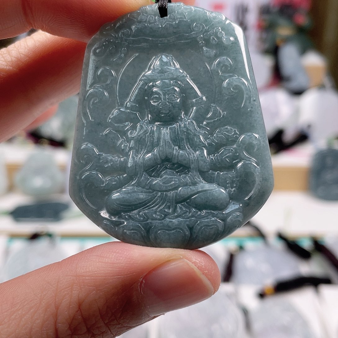 翡翠颈饰未镶嵌0910挂件