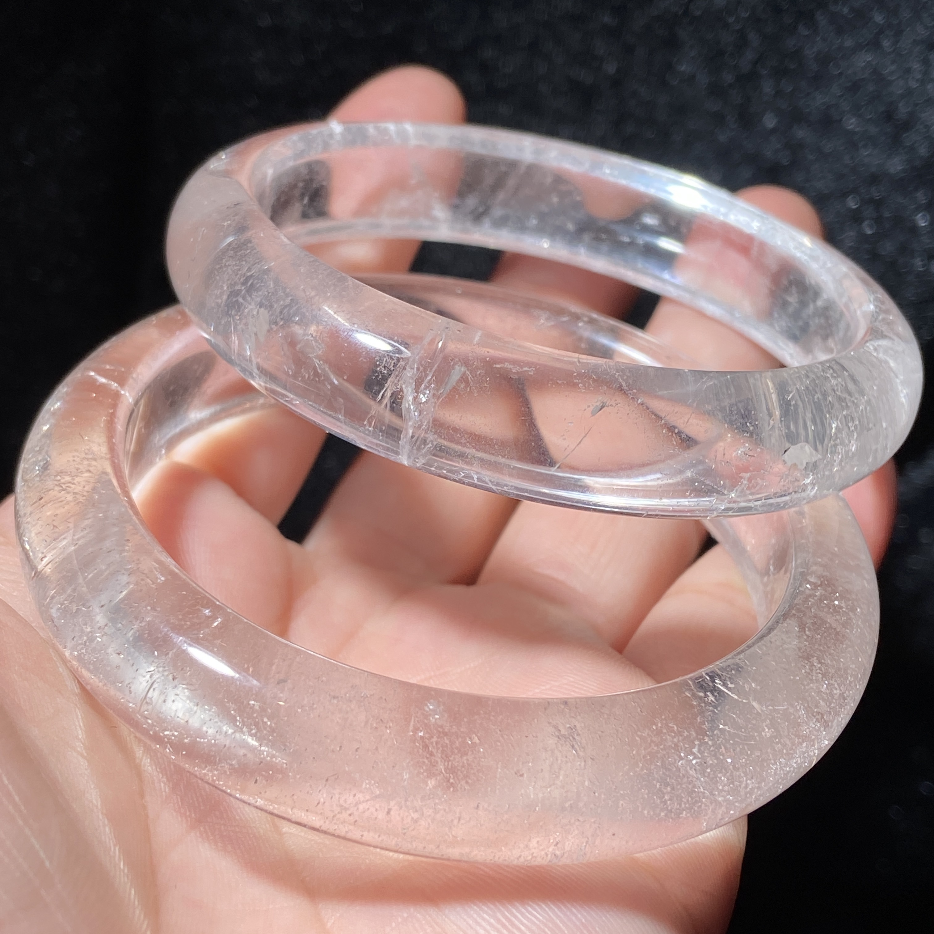 【星浩珠宝】白水晶手镯1-7T52K44【多样性发一件】50~64