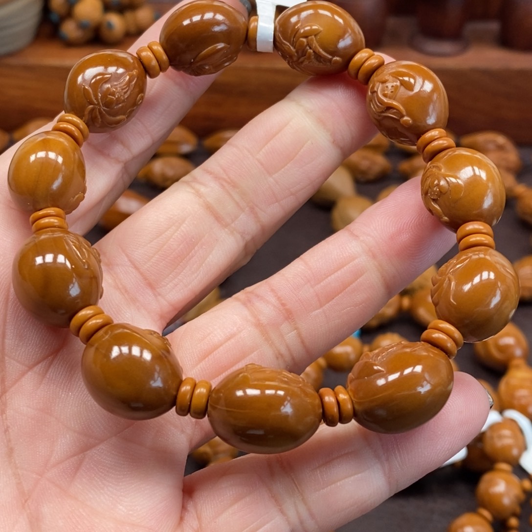 1.4无相佛手串橄榄核雕刻