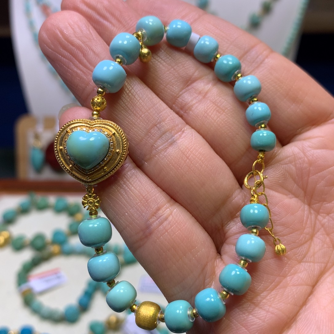 绿松石18K金镶嵌单圈