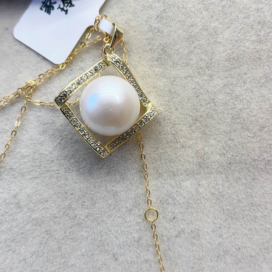 海水珍珠颈饰银S925镶嵌