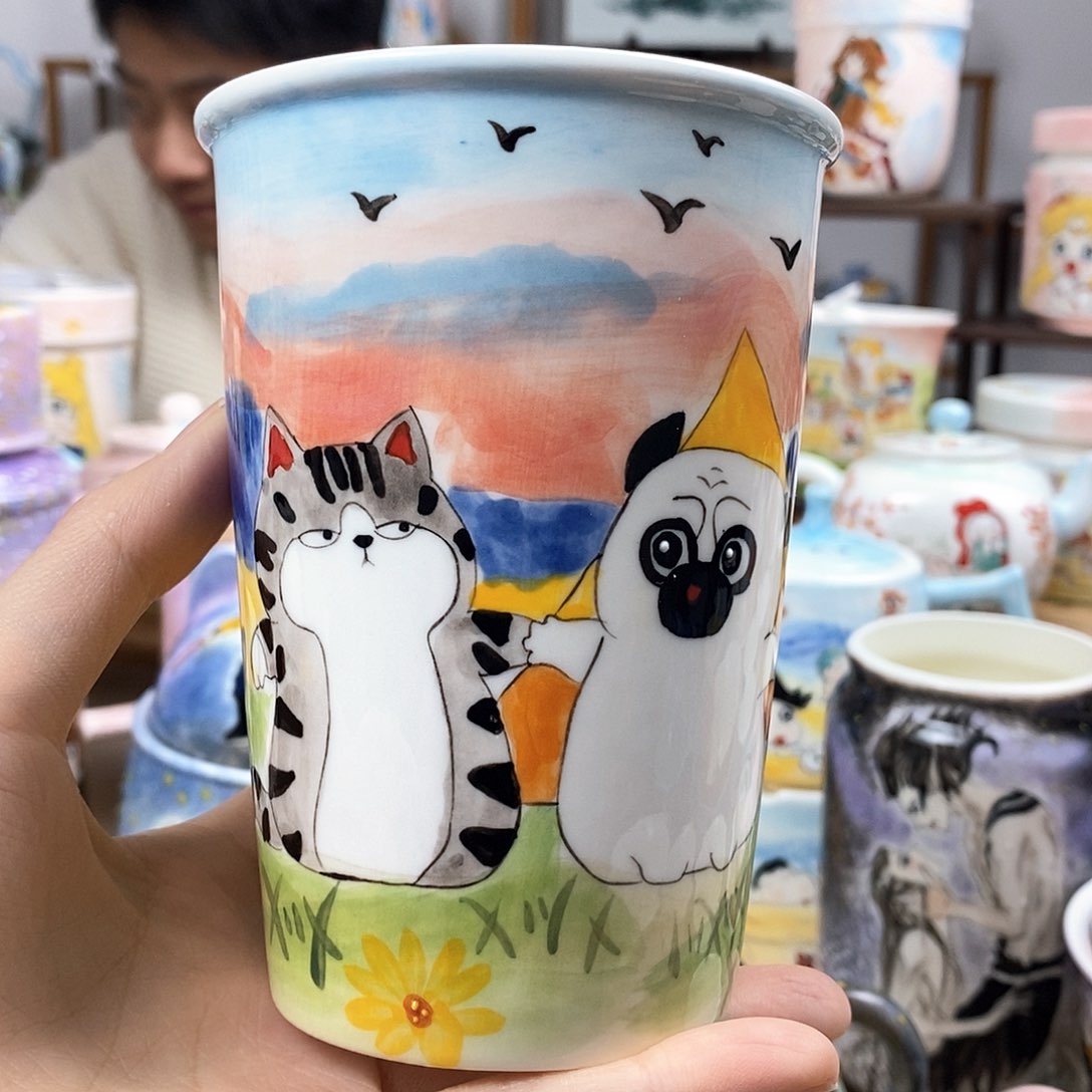 杯景德镇陶瓷高温瓷