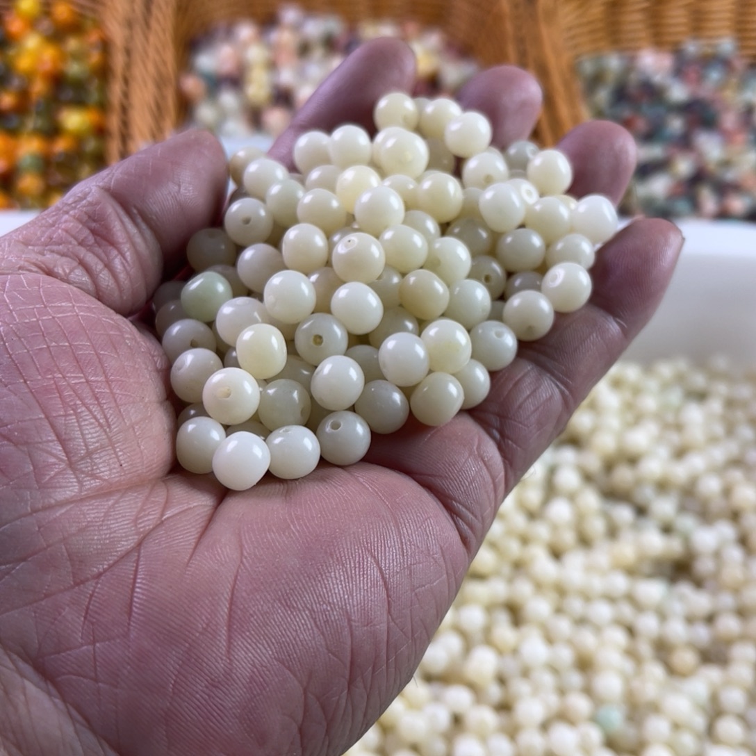 白玉菩提吊坠8-7白玉苹果400颗