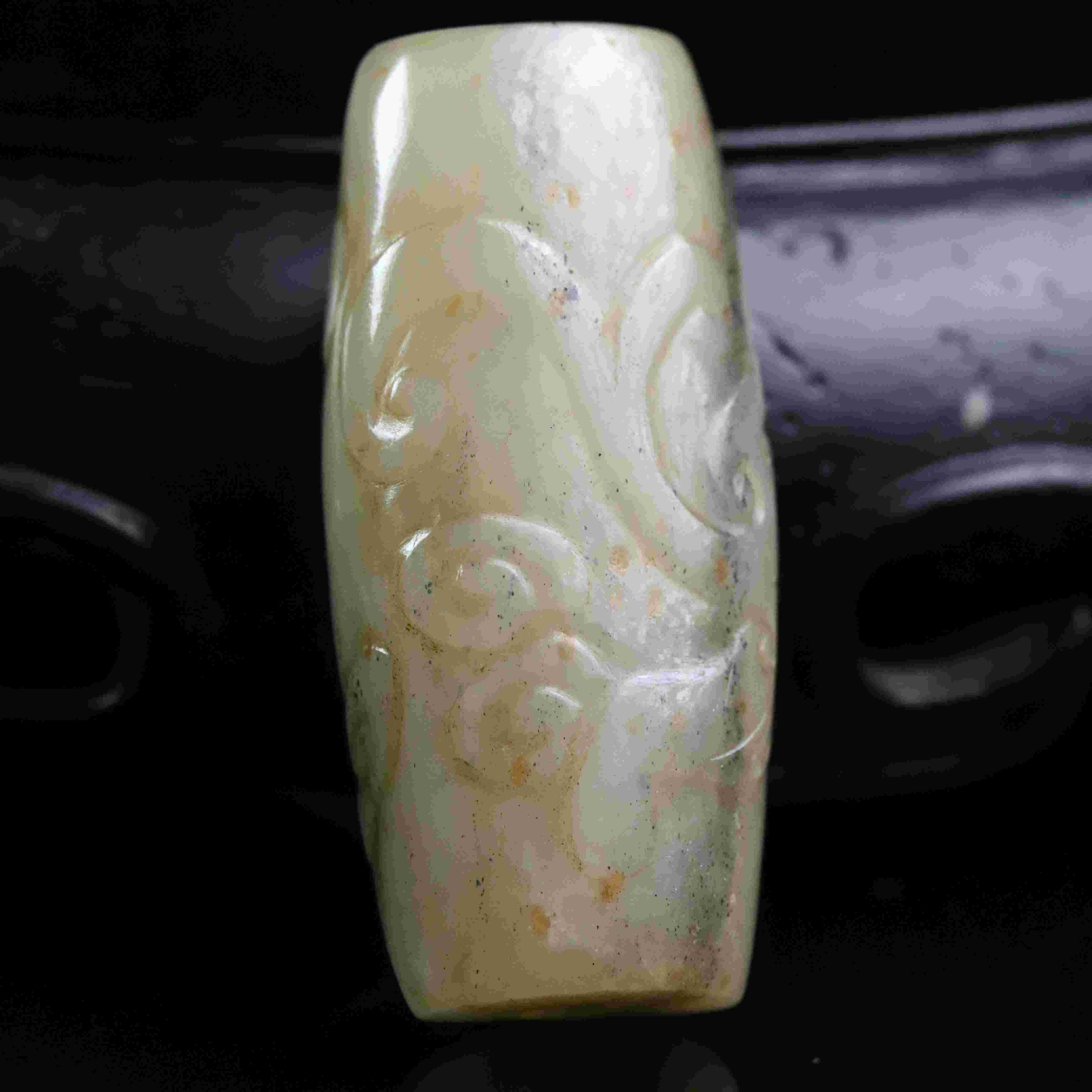 清代和田玉龙纹玉珒-NX