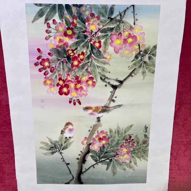 李老师三开绘画作品