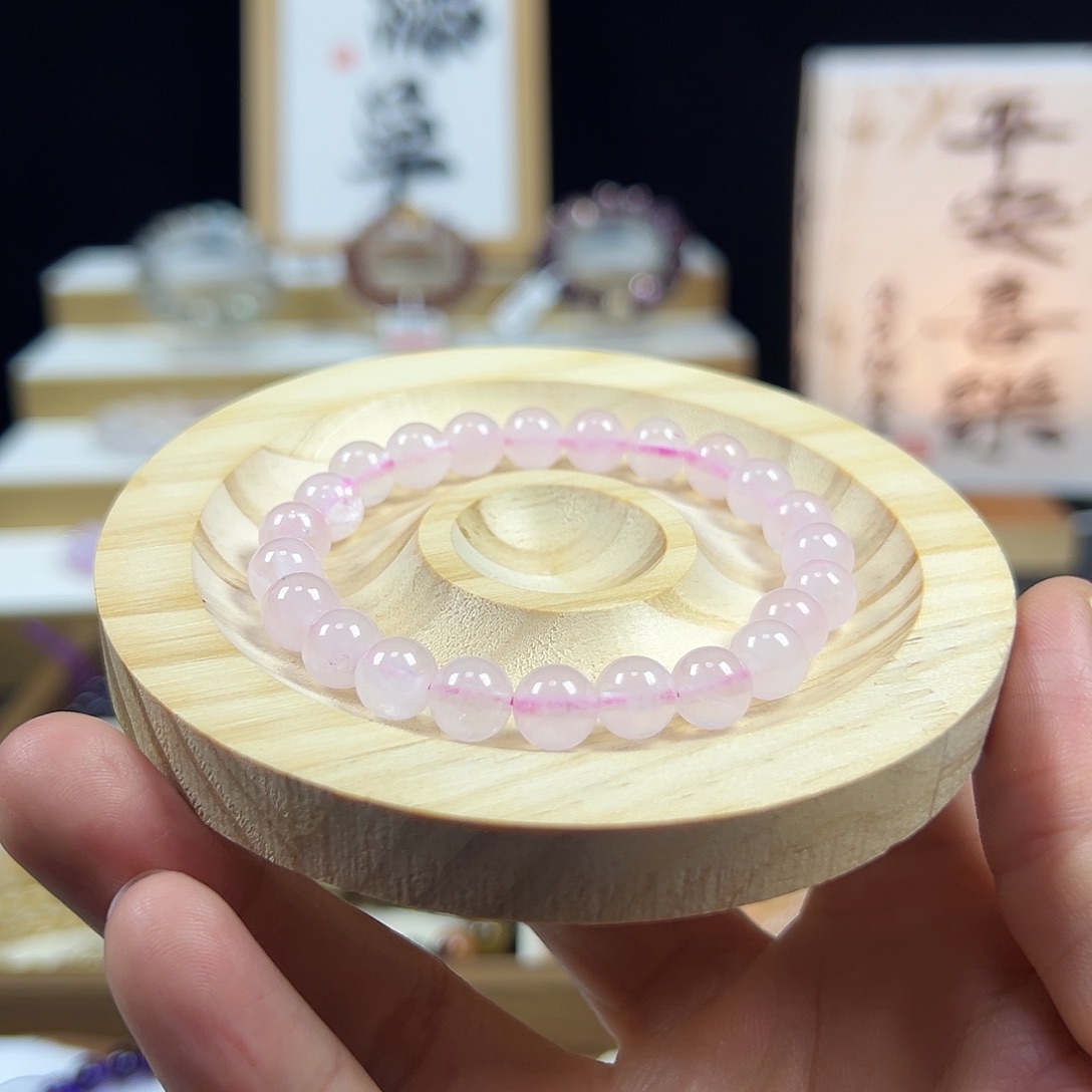 成***琳手链未镶嵌水晶粉水晶