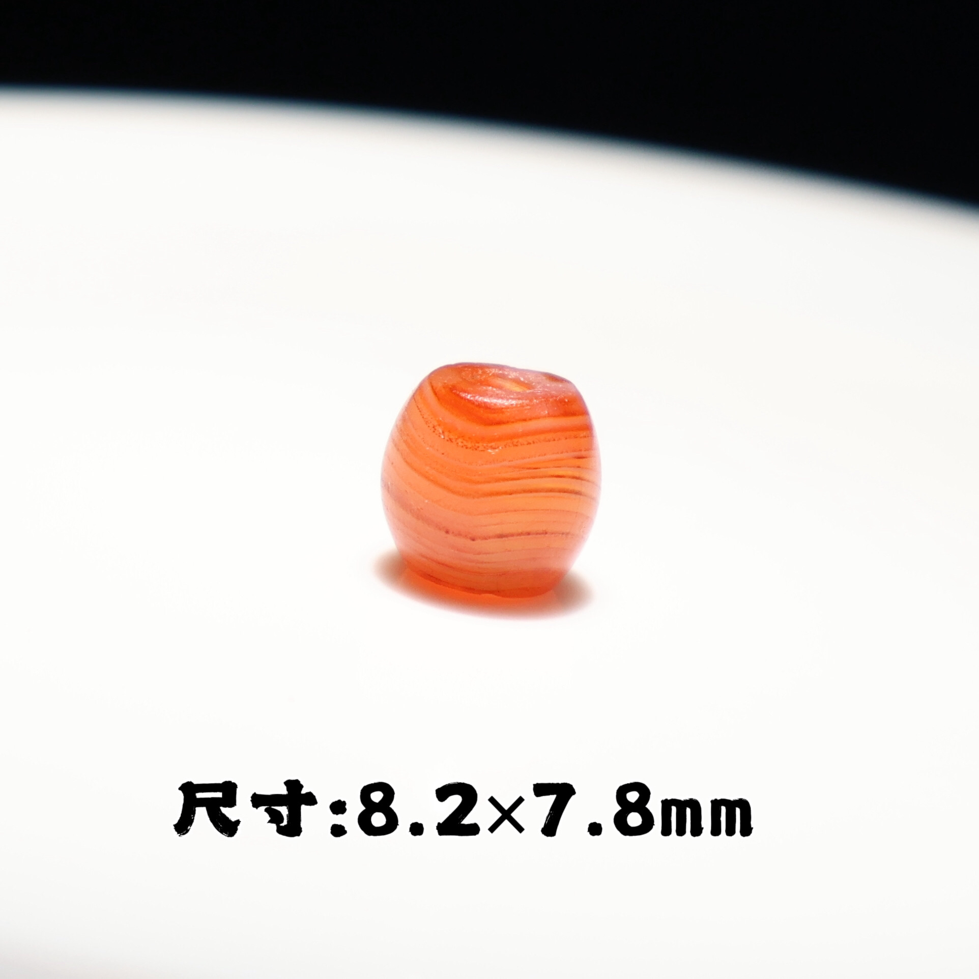 河谷满朱砂红玉髓桶珠