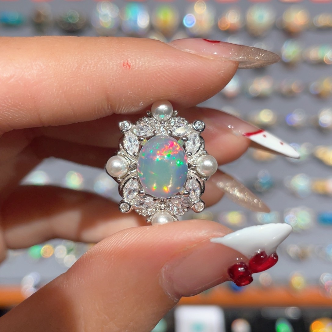 欧泊欧泊戒指银S925镶嵌