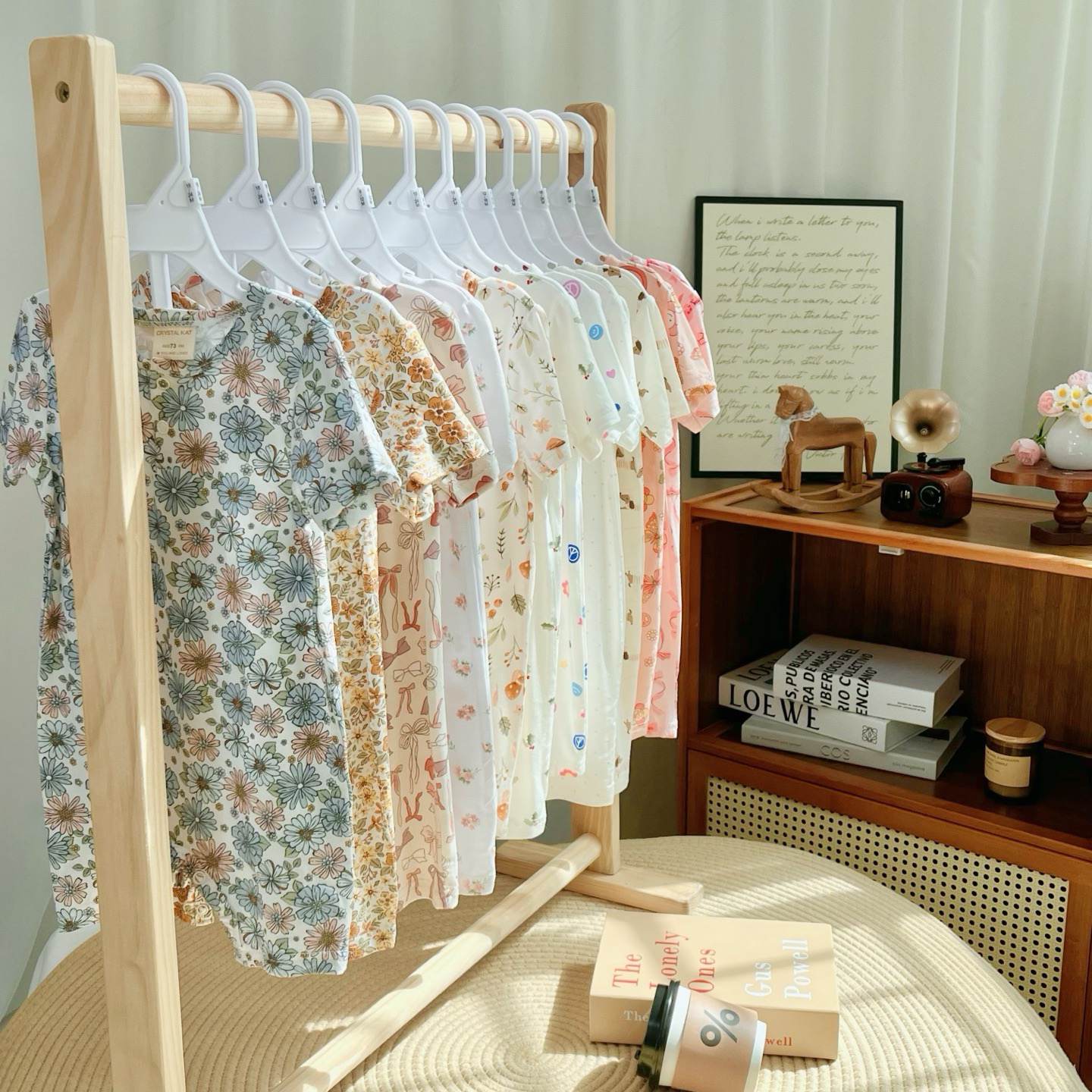 优可思夏季薄款凉感短袖爬服男女宝新生儿甜美印花哈衣