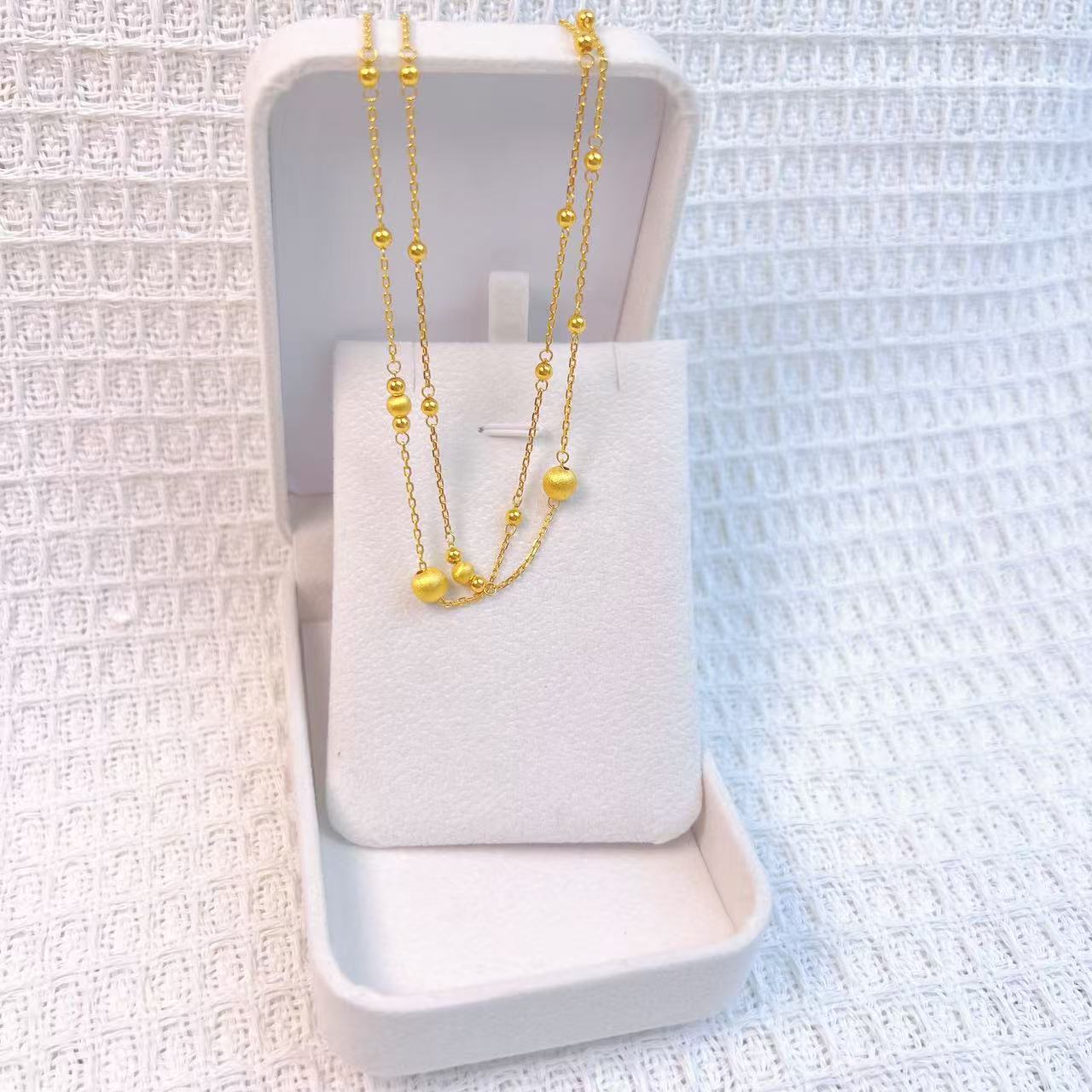 金御缘0工费5G足金999泡泡毛衣项链