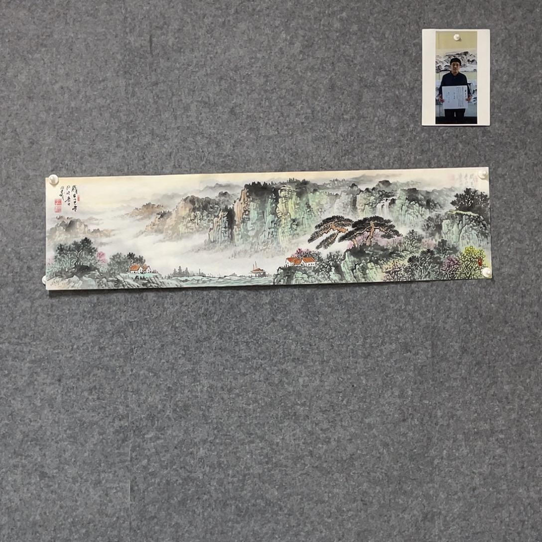 国画四尺对开画芯 捡漏