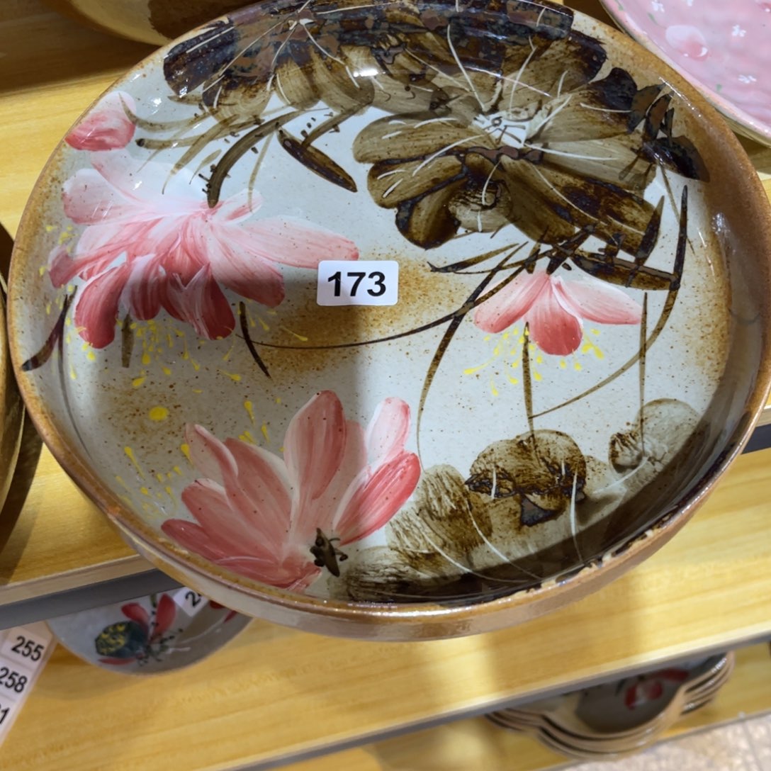 蓝***花瓷片景德镇手工制作