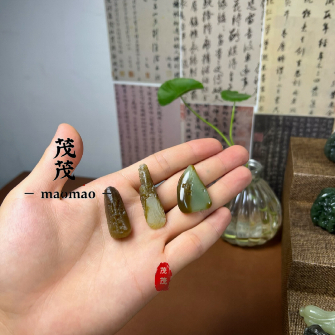 天然和田玉金山糖料石窟意境纯手工雕刻