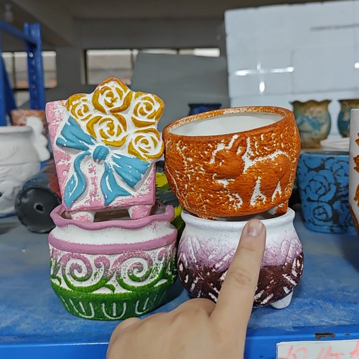 红陶吸水透气的白陶花盆凑满12发货