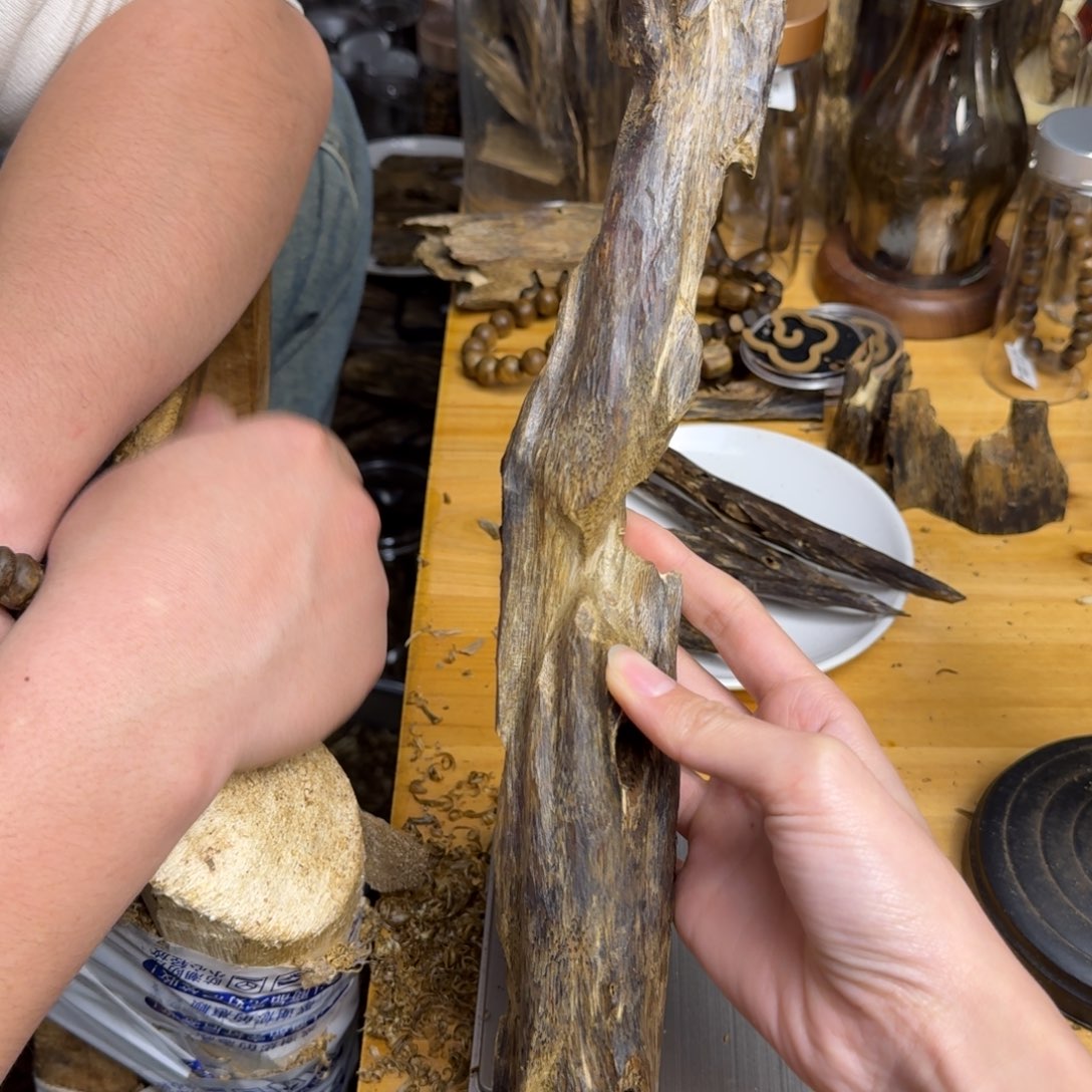 沉香沉香碎屑白棋品种块料180克